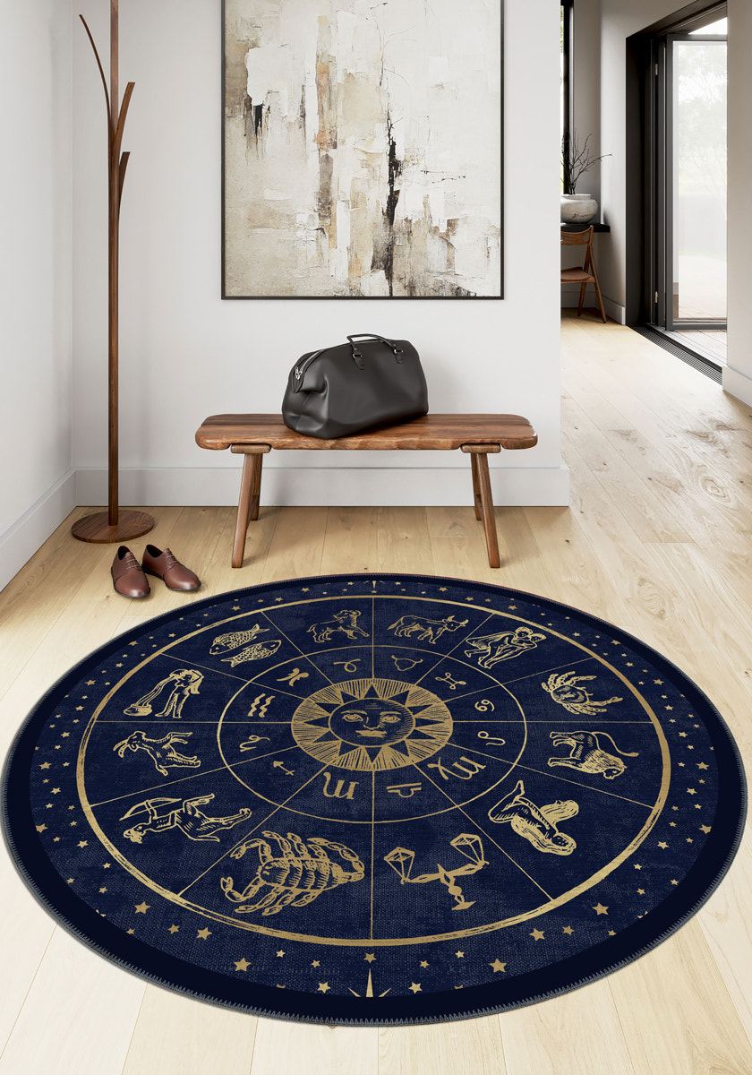 Vega Navy Zodiac Rug