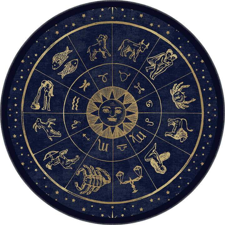 Vega Navy Zodiac Rug