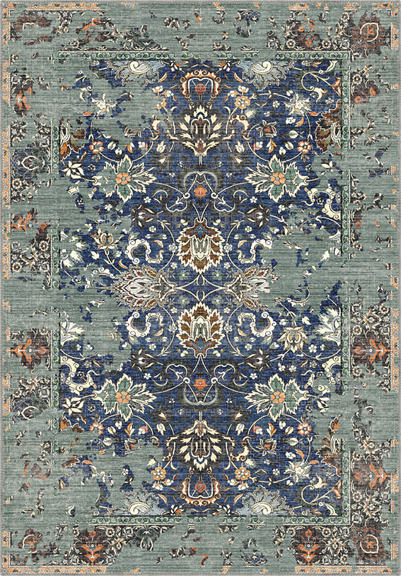 Sorelle Blue Distressed Rug