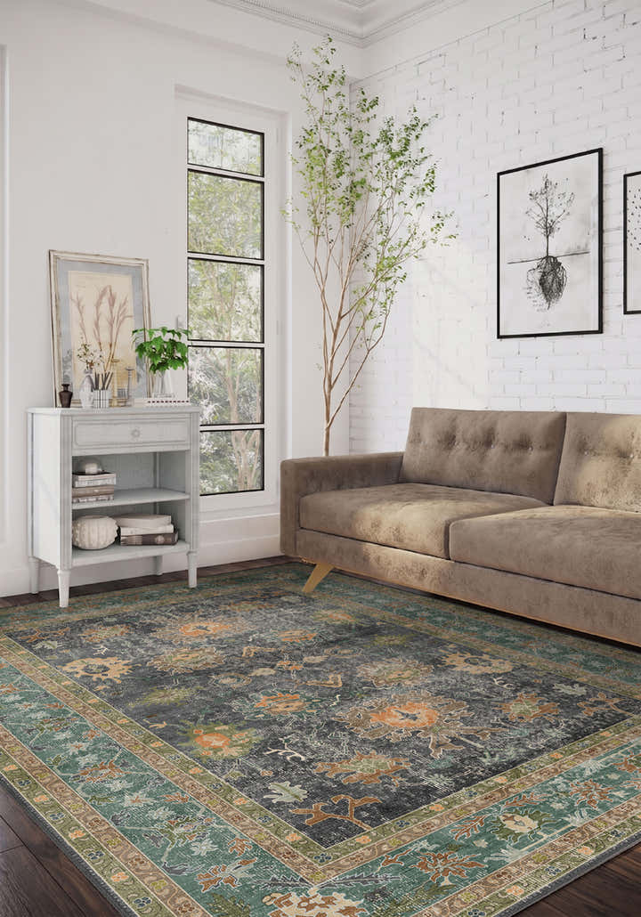 Alara Charcoal Oushak Rug