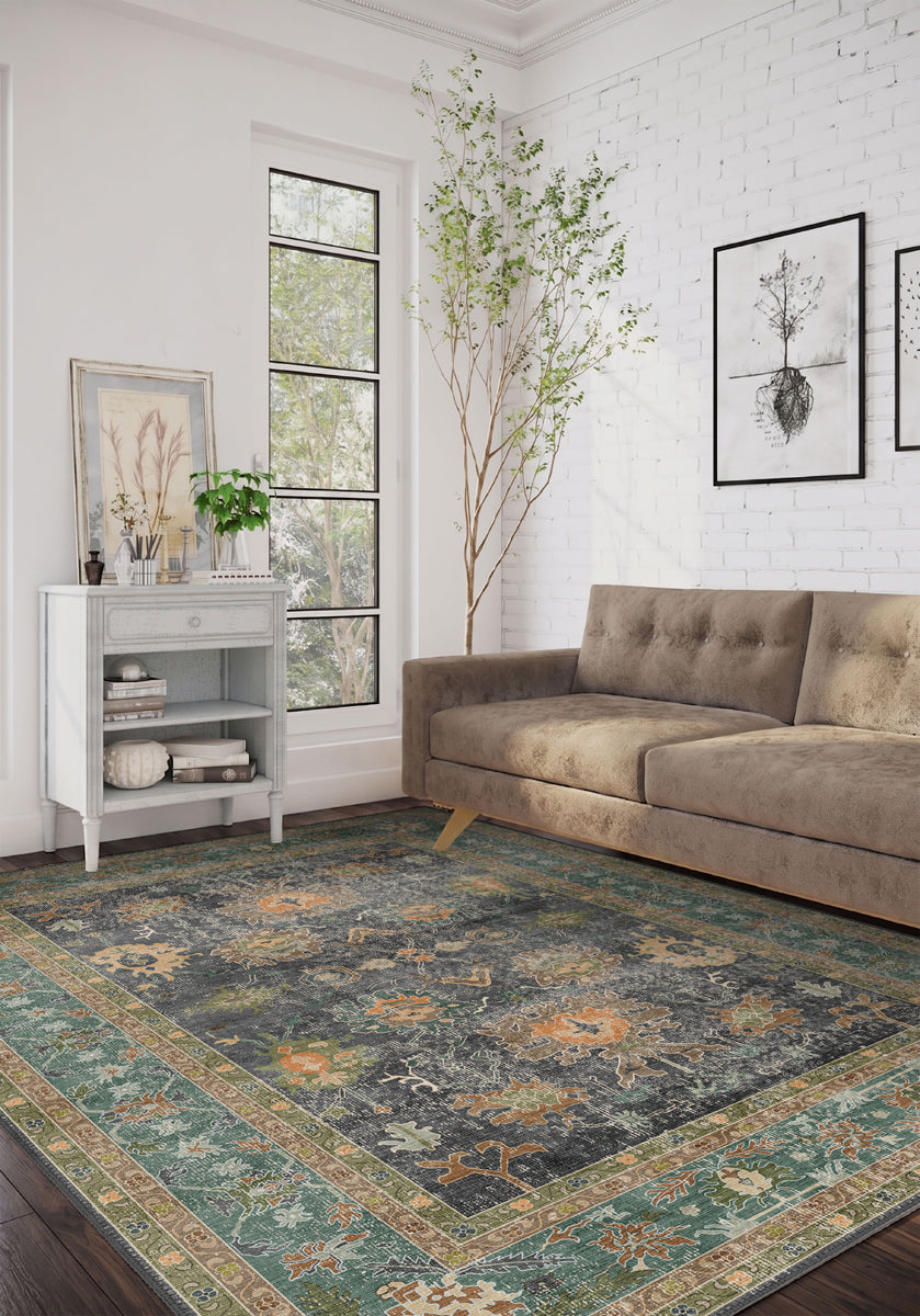 Alara Charcoal Oushak Rug