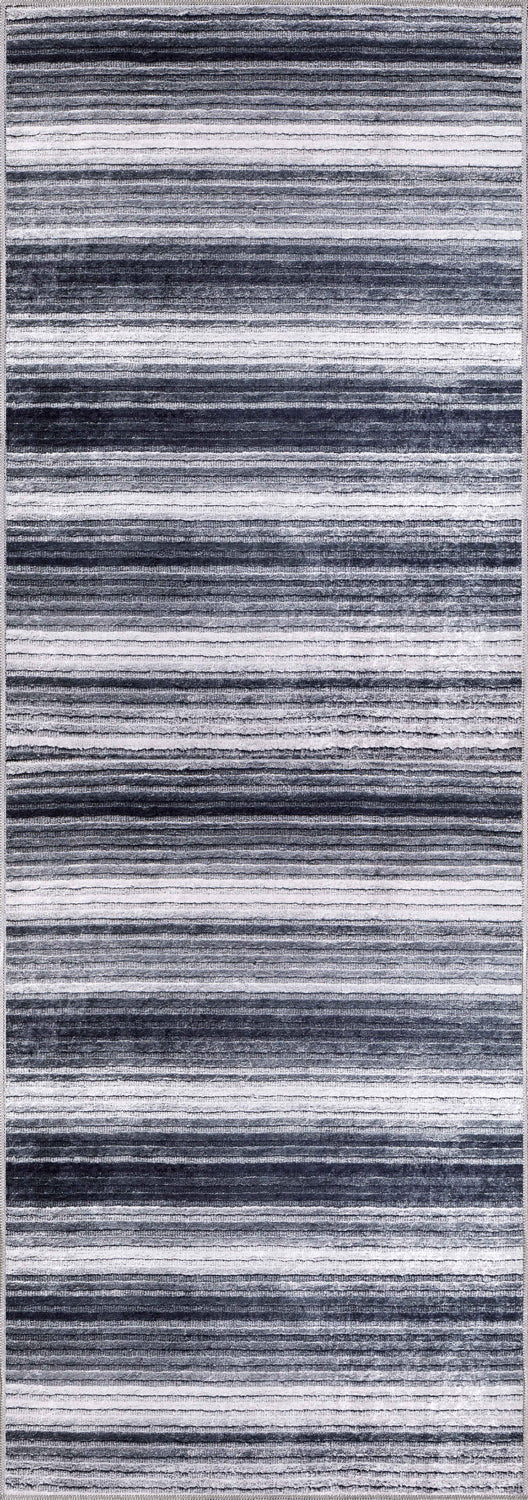 Jessamine Black and White Striped Rug