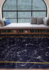 Kaida Black Marble Rug