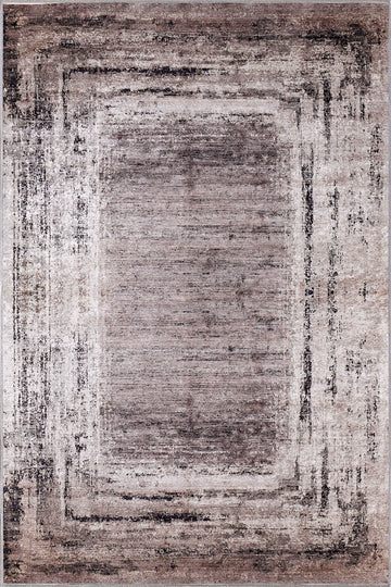 Olivia Brown Bordered Washable Rug