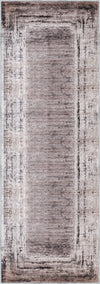 Olivia Brown Bordered Washable Rug