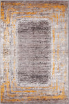 Olivia Brown and Orange Bordered Rug