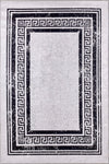 Maris Black and White Bordered Rug