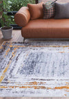 Olivia Grey Bordered Rug