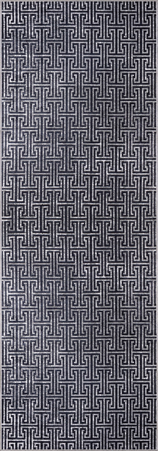 Addison Geometric Anthracite Rug