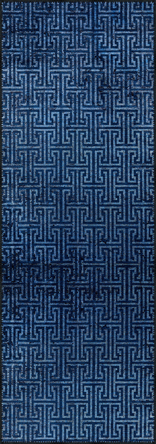 Addison Blue Modern Washable Rug