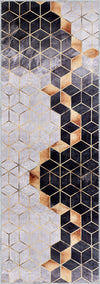 Peyton Grey Gold Geometric Rug