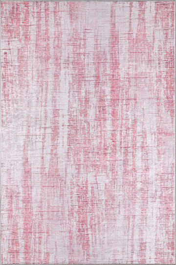 Nora Abstract Washable Pink Rug