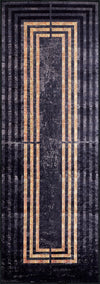 Liam Bordered Anthracite Rug