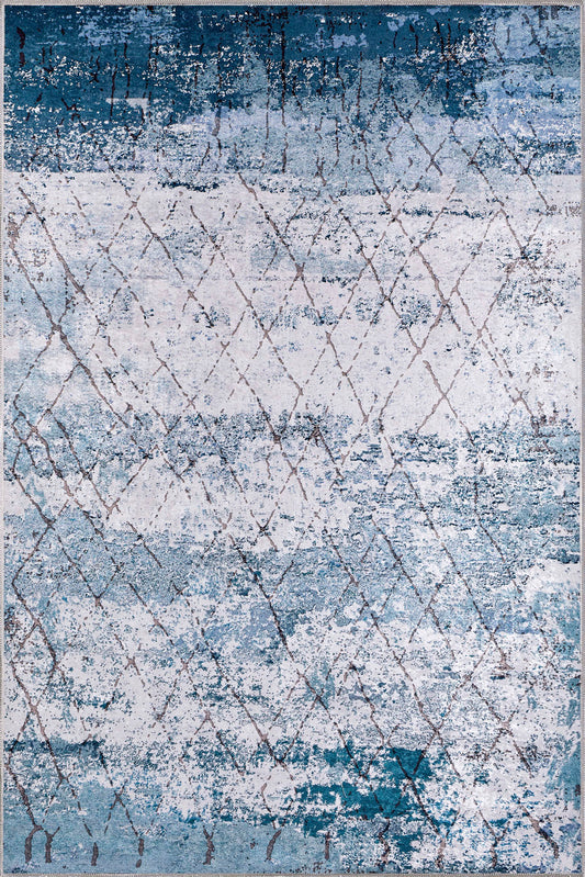 Benjamin Blue Abstract Rug