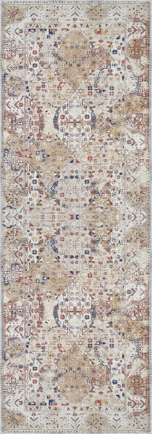 Jayden Cream Vintage Washable Rug