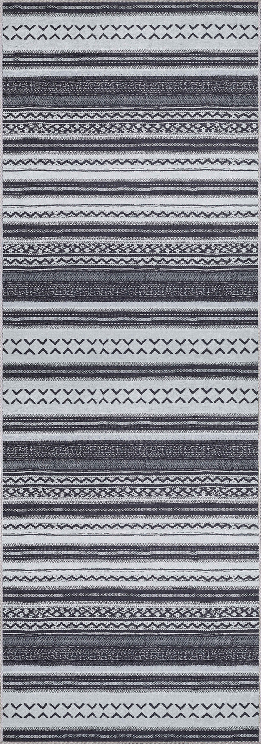 Judith Black and White Kilim Rug