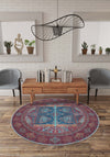 Andrew Burgundy Vintage Washable Rug