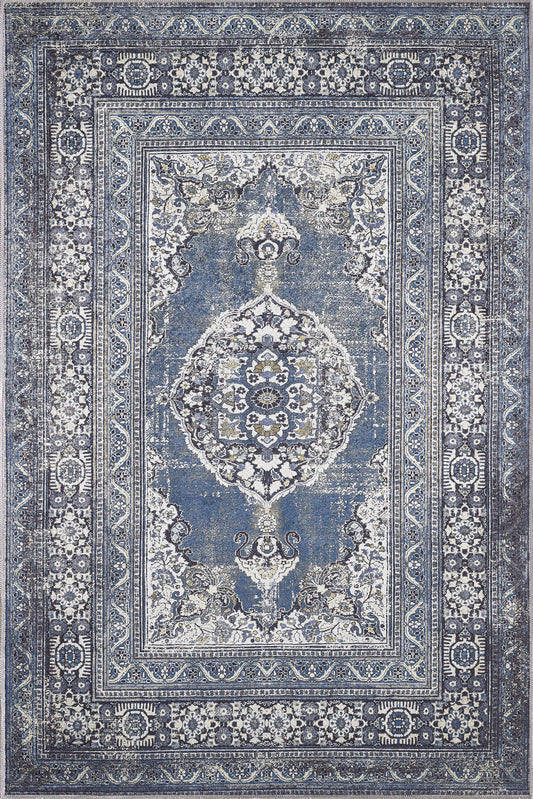 Gideon Blue Medallion Rug