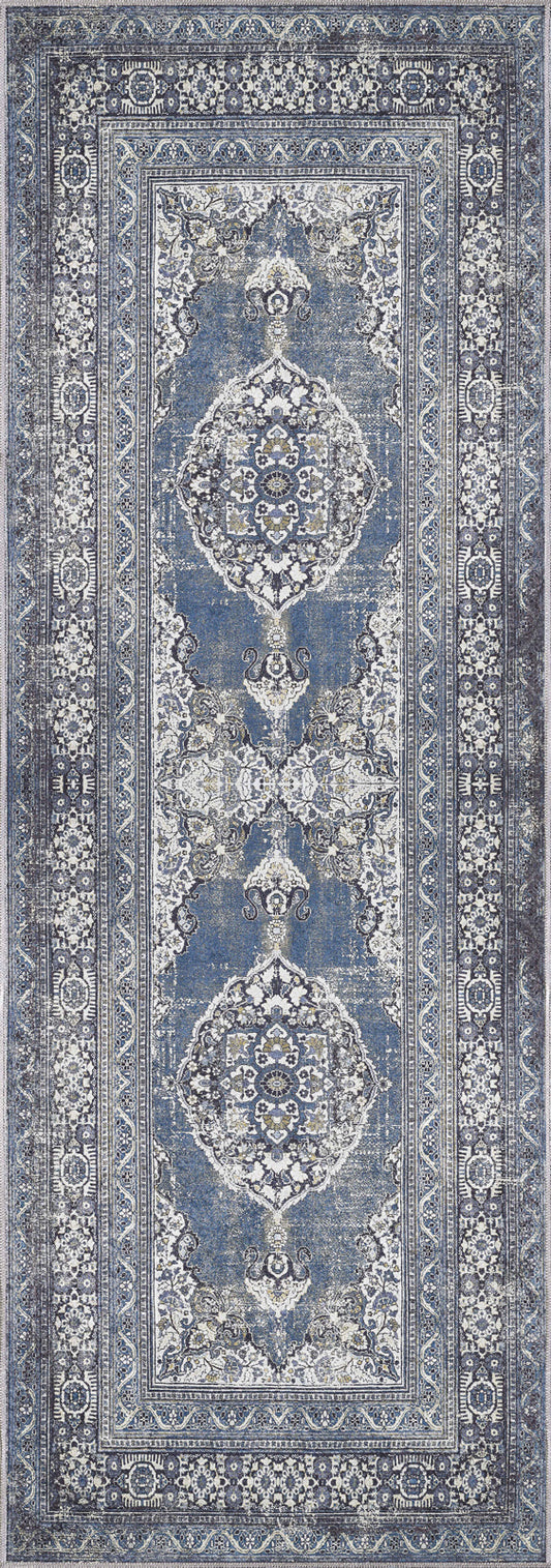 Gideon Blue Medallion Rug