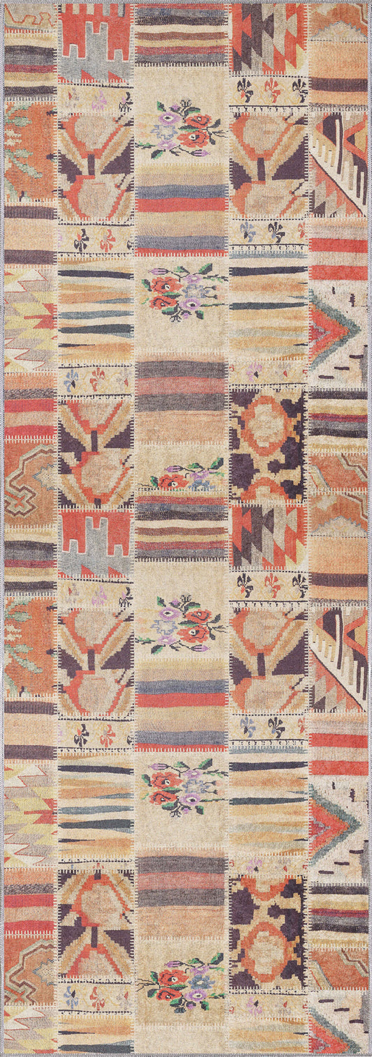 Cedric Patchwork Washable Rug