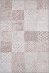 Rylon Cream Checkered Rug