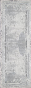 Elvara Bordered Grey Washable Rug