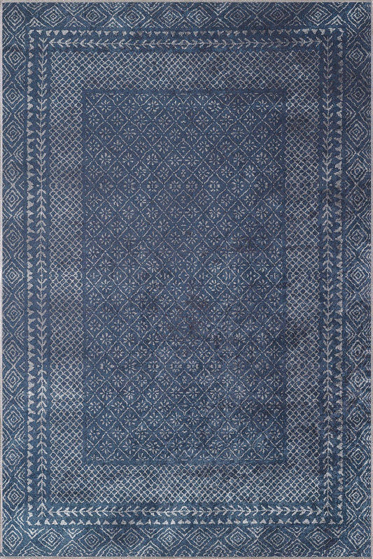 Calyra Navy Modern Rug