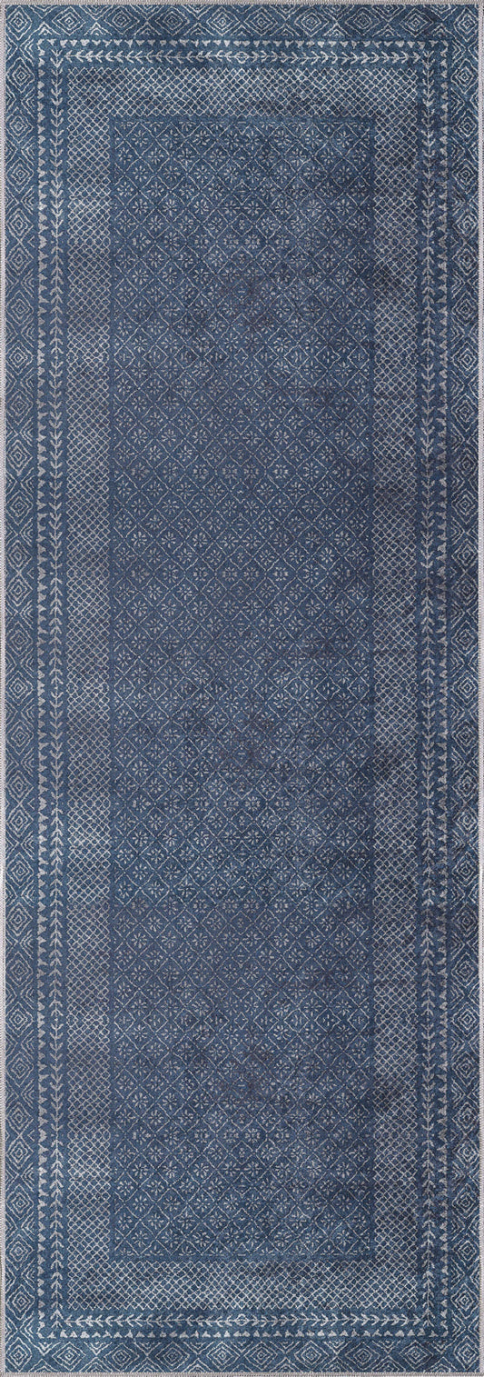 Calyra Navy Modern Rug