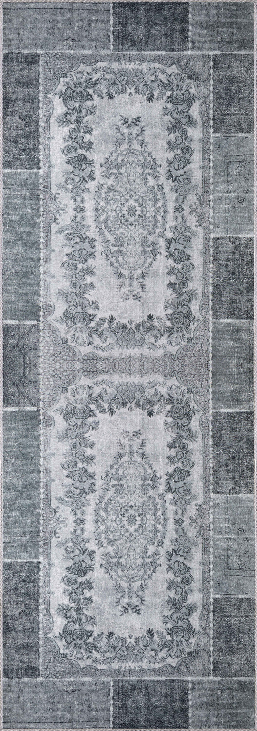 Adrian Grey Medallion Rug