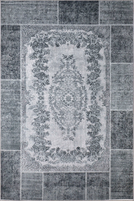 Adrian Grey Medallion Rug