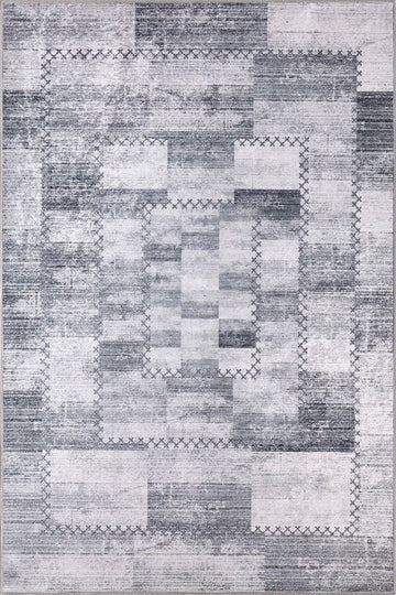 Mini Grey Checkered Rug