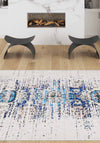 Zachary Blue Grey Distressed Rug