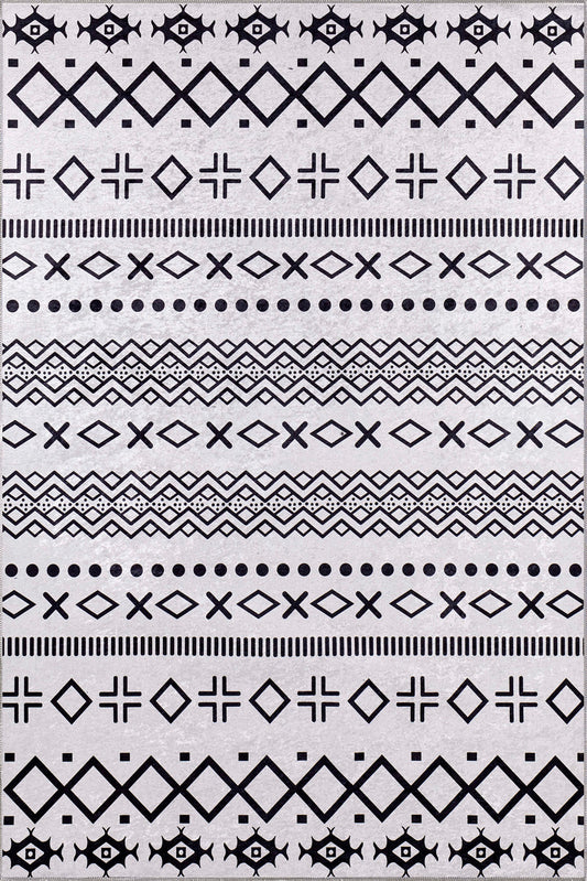 Gilyra Black and White Boho Rug