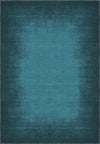 Teal area rug for living room.