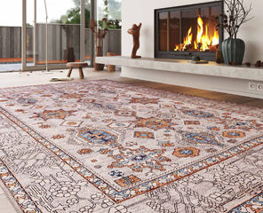 Leonie Beige Turkish Rug | Rugette